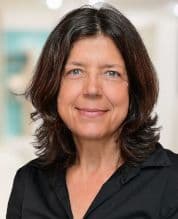 The picuture shows the portrait of Dr Carola Burkert.